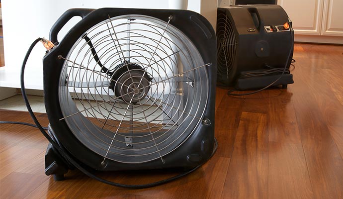 dryer fan on floor
