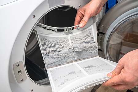 dryer with full lint trap