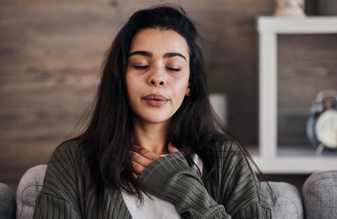 woman suffering for soot damage