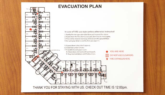 hotel fire evacuation plan