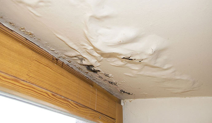 roof damaged ceiling