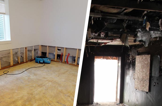 Water and fire damage restoration services.
