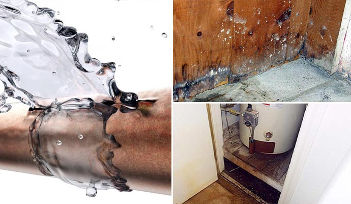 broken water pipeline